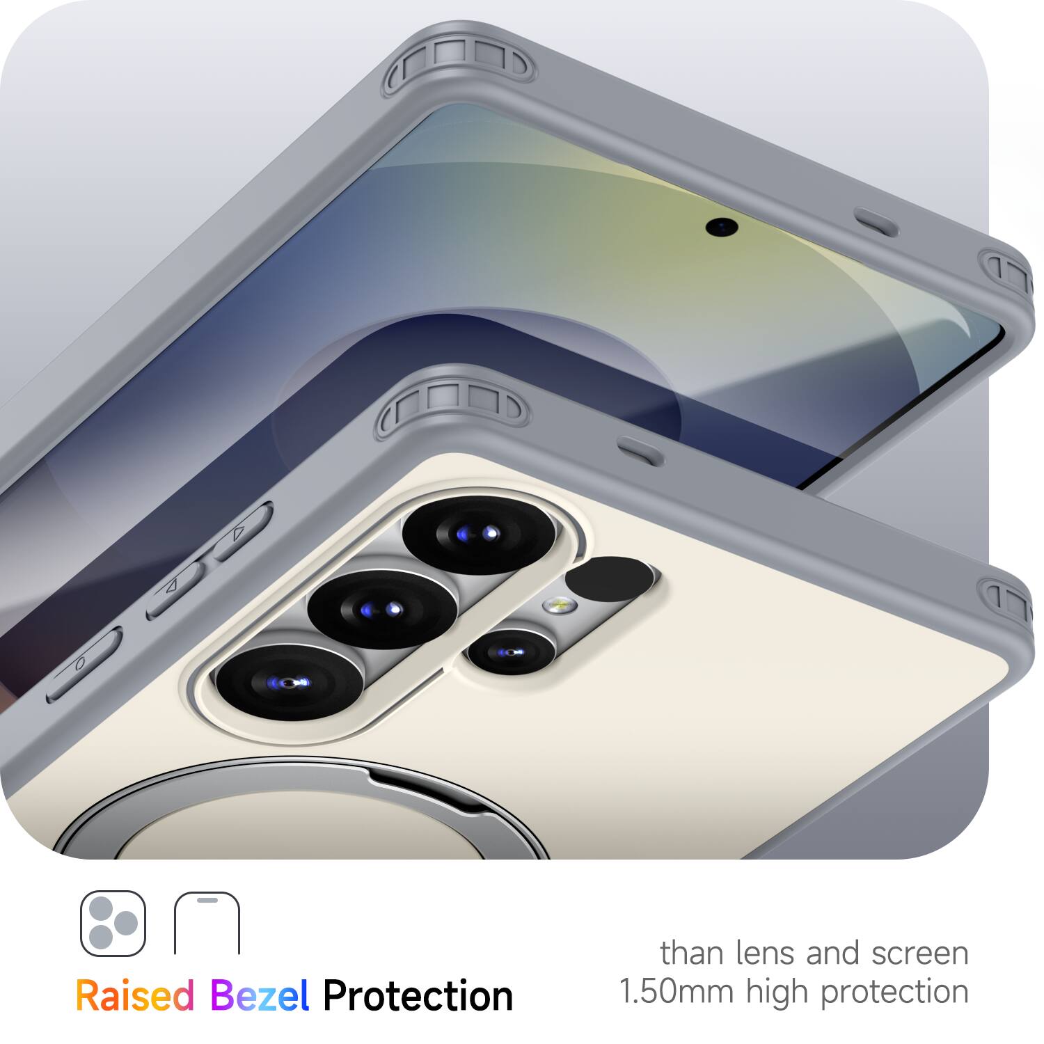 Raised Bezel Protection  
than lens and screen  
1.50mm high protection