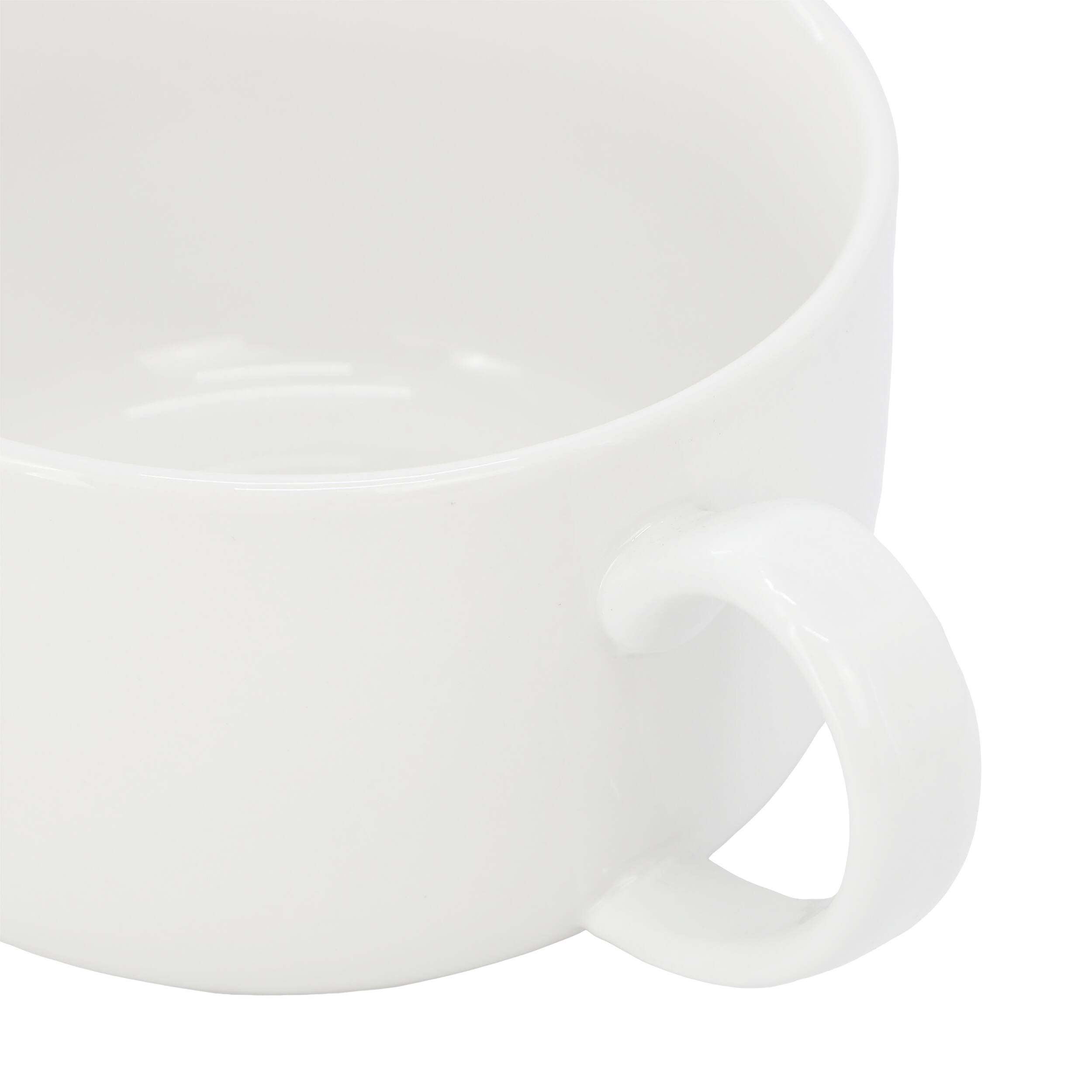 Alt View 2. Gibson - Gibson Home Great Essentials 4 Piece 32.5 Ounce Fine Ceramic Large Latte Mug Set in White - White.