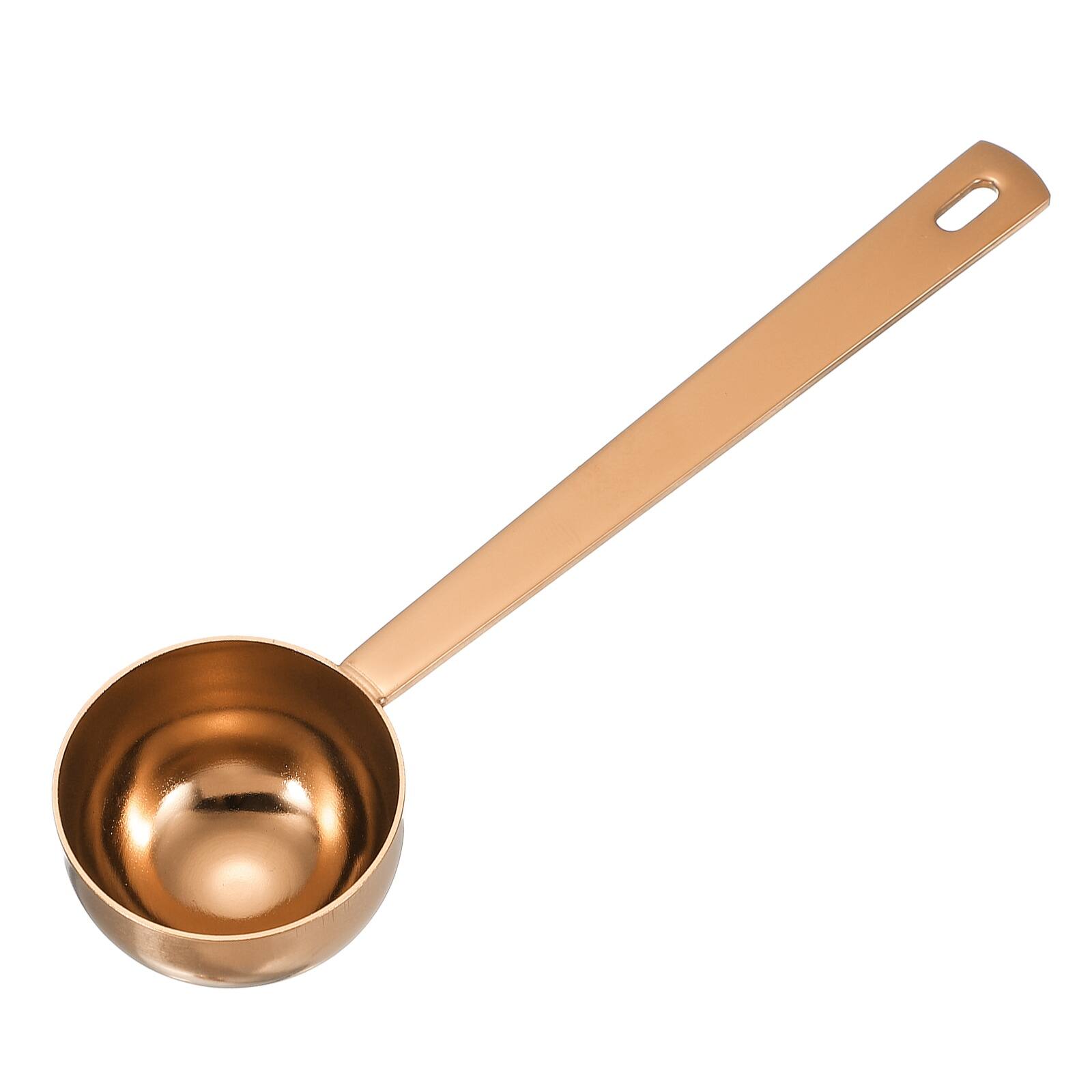 Unique Bargains - Measuring Spoon, 30ml Long Handle Table Scoop Teaspoon for Coffee Tea Sugar Cooking Baking - Rose Gold price history on PriceWatchPro