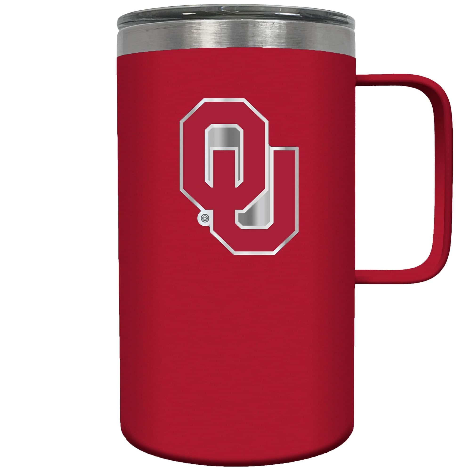 Front. Great American Products - Oklahoma Sooners 18oz. Hustle Travel Mug - Multicolor.