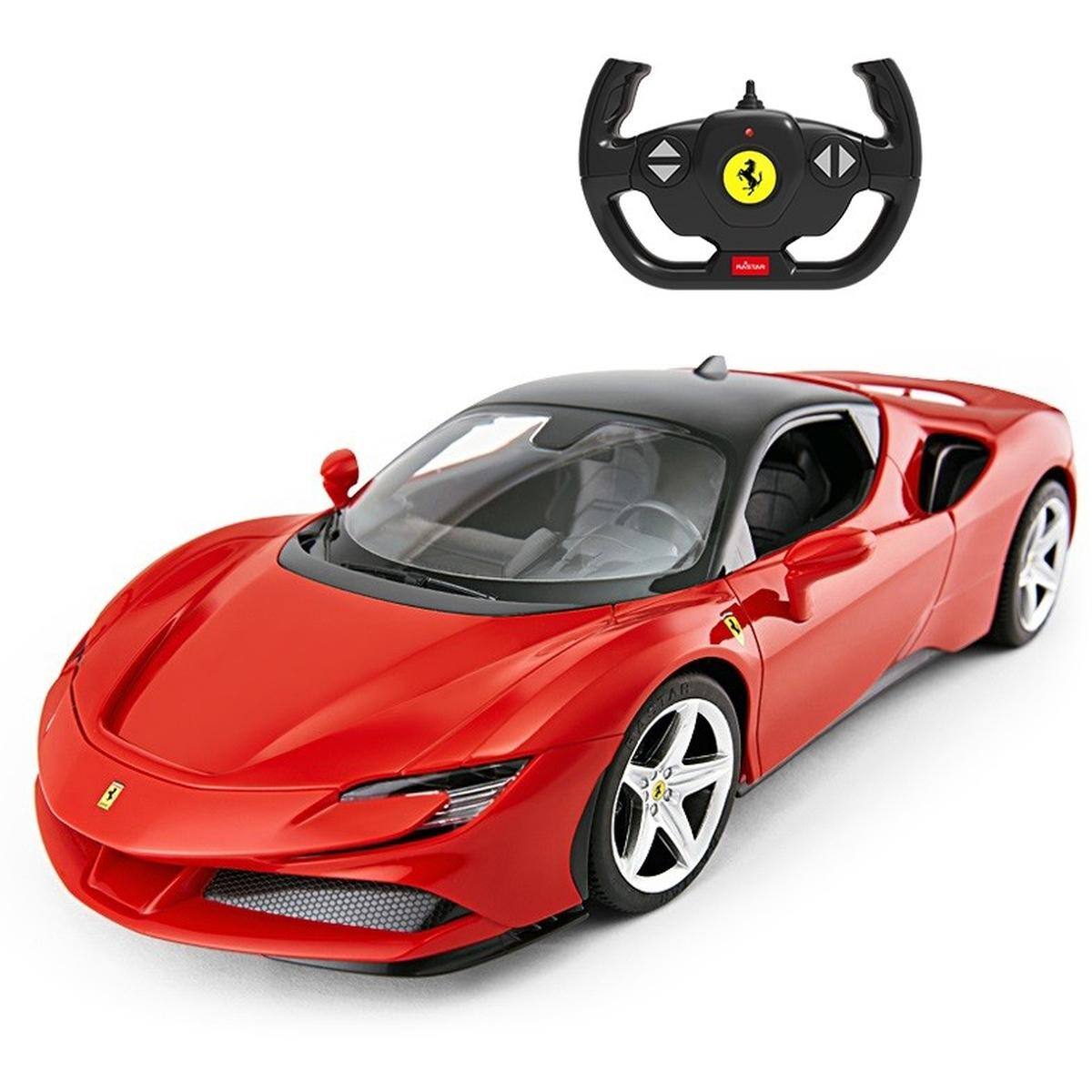 Angle. JuzToys - Remote Control Car, 1:14 RC Car Ferrari SF90 Stradale Model RC Car Car Red - Red.