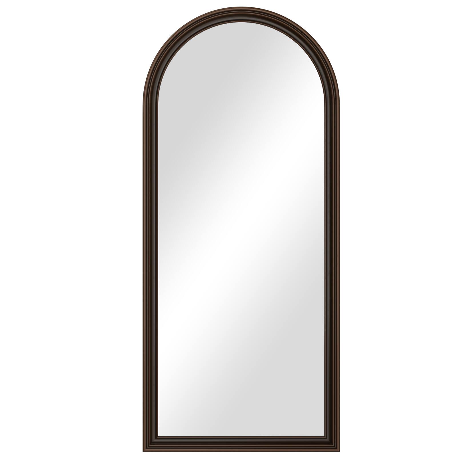 Alt View 1. Easly - Antique Bronze 32 in. W x 71 in. H Arched PU Frame Full Length Mirror Floor Mirror - Antique Bronze.