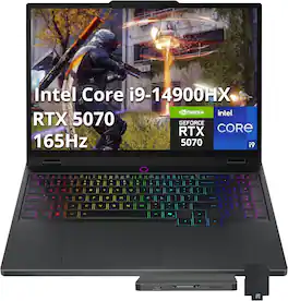 Lenovo - Legion 5 15.1" WQXGA Gaming Laptop,Intel i9-14900HX,RTX 5070,32GB DDR5,2TB SSD+1TB Dock Station,Win 11 Pro - Black