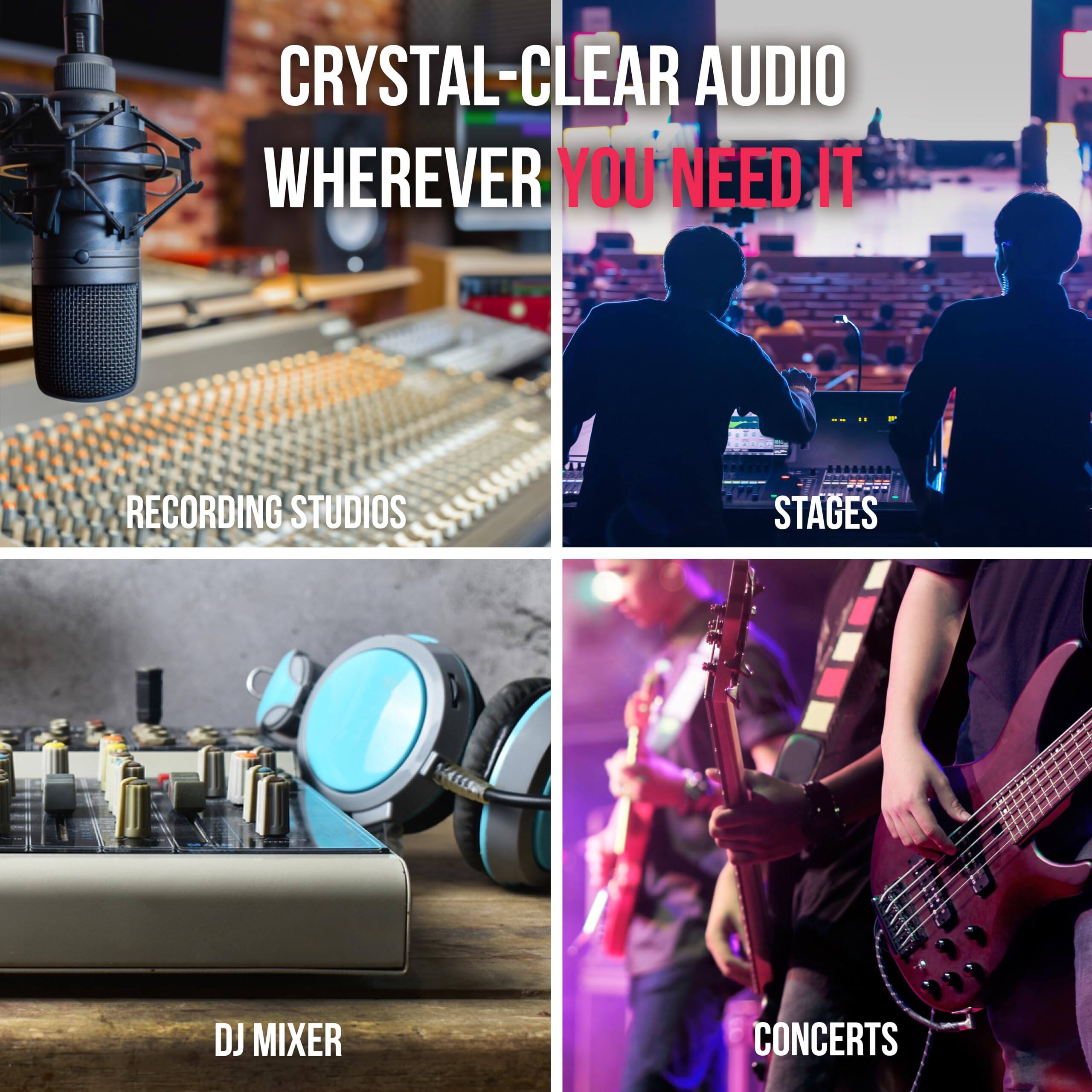 CRYSTAL-CLEAR AUDIO WHEREVER YOU NEED IT
RECORDING STUDIOS
STAGES
DJ MIXER
CONCERTS
