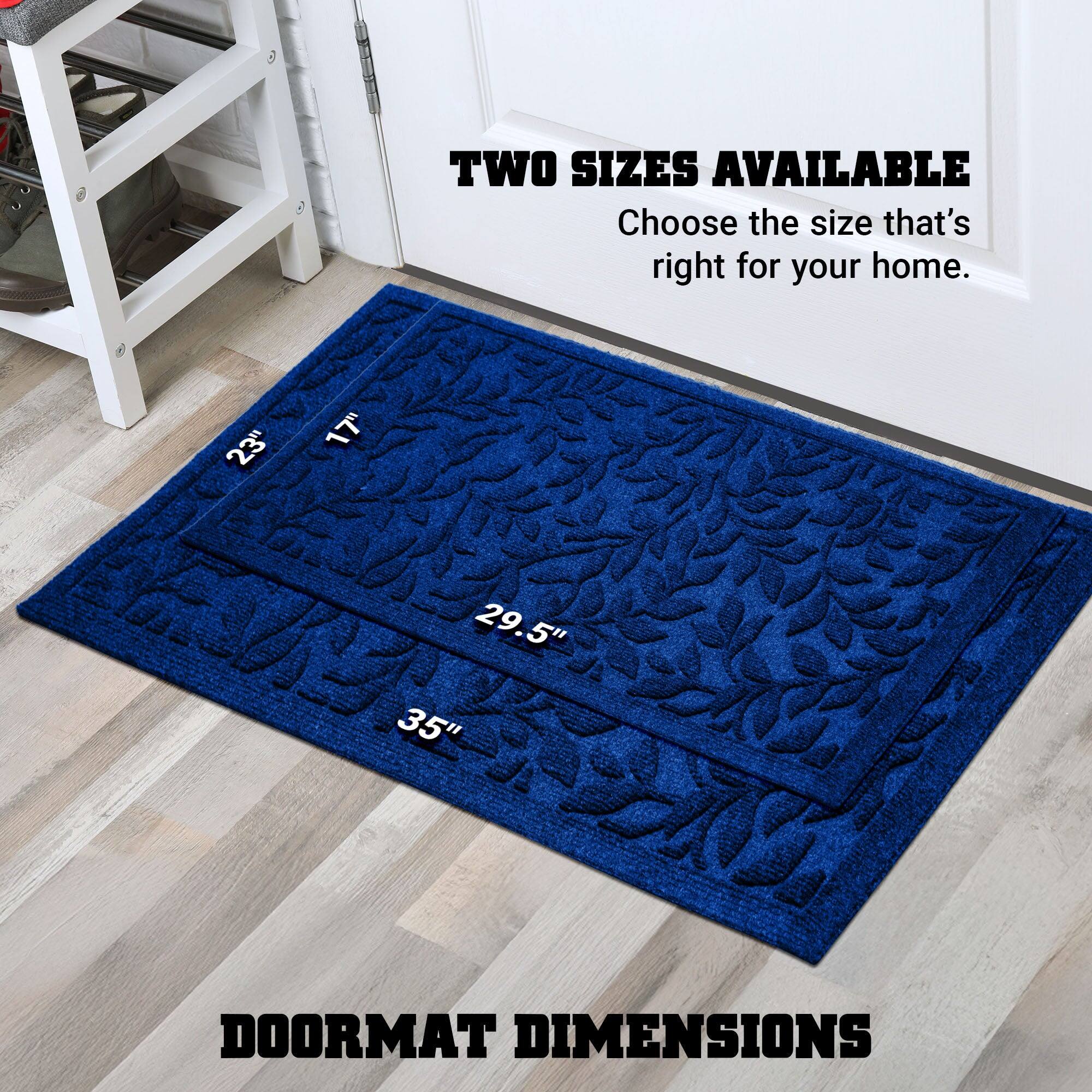 TWO SIZES AVAILABLE  
Choose the size that's right for your home.  

DOORMAT DIMENSIONS  
23" x 17"  
29.5" x 35"
