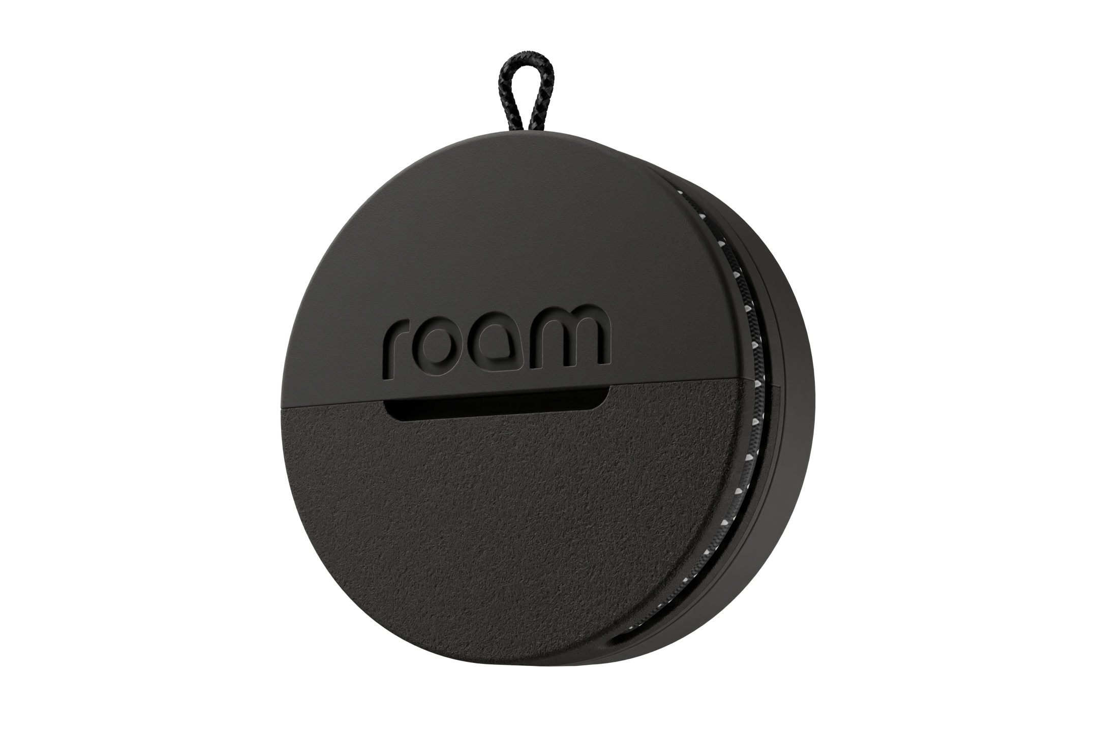 Front. Roam - Roam 3-in-1 Tracker - Bluetooth Item Locator, Keys/Luggage/Pet Gear, iOS or Android Find My, Waterproof, 1-Pack, Black - Black.