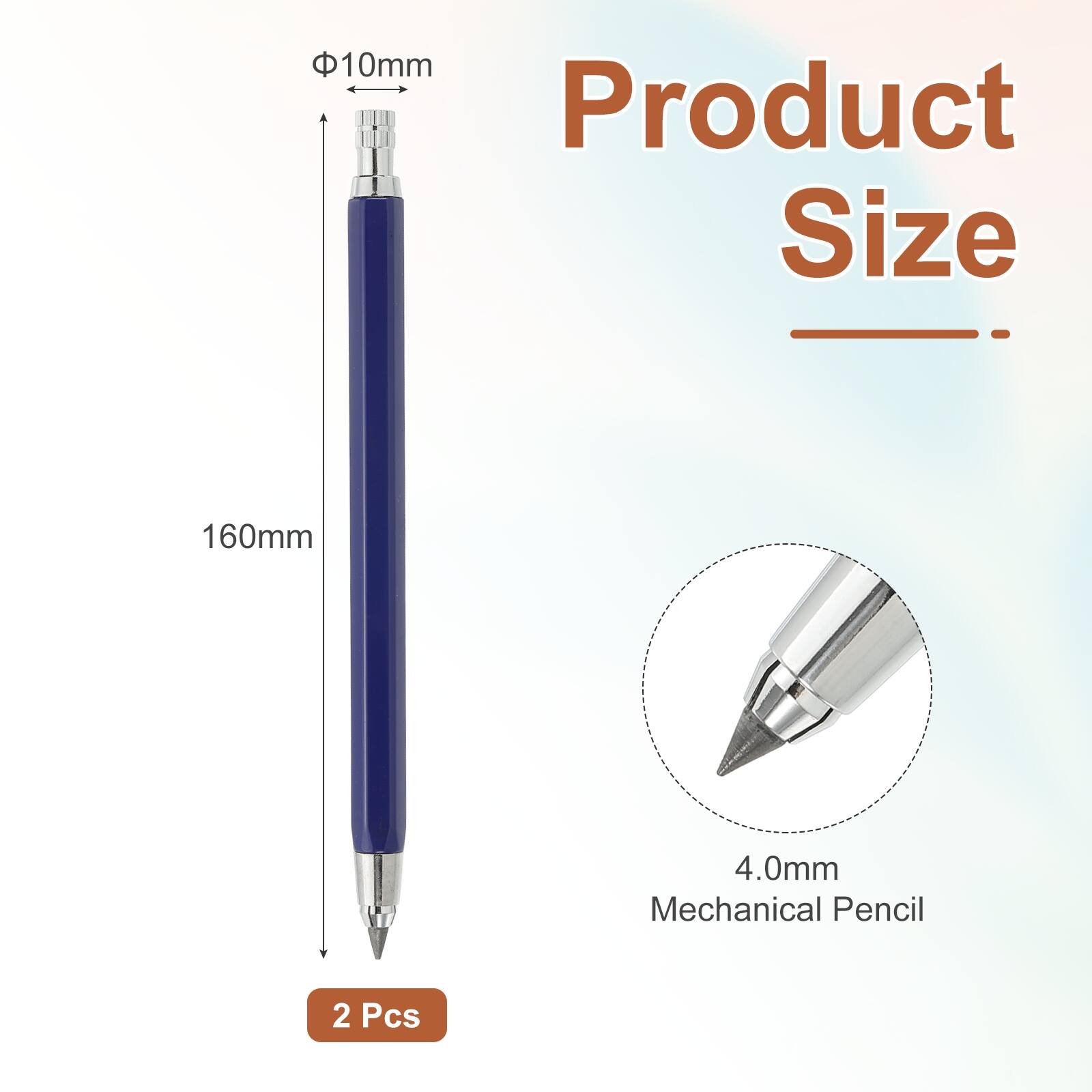 10mm Product Size 160mm 4.0mm Mechanical Pencil 2 Pcs