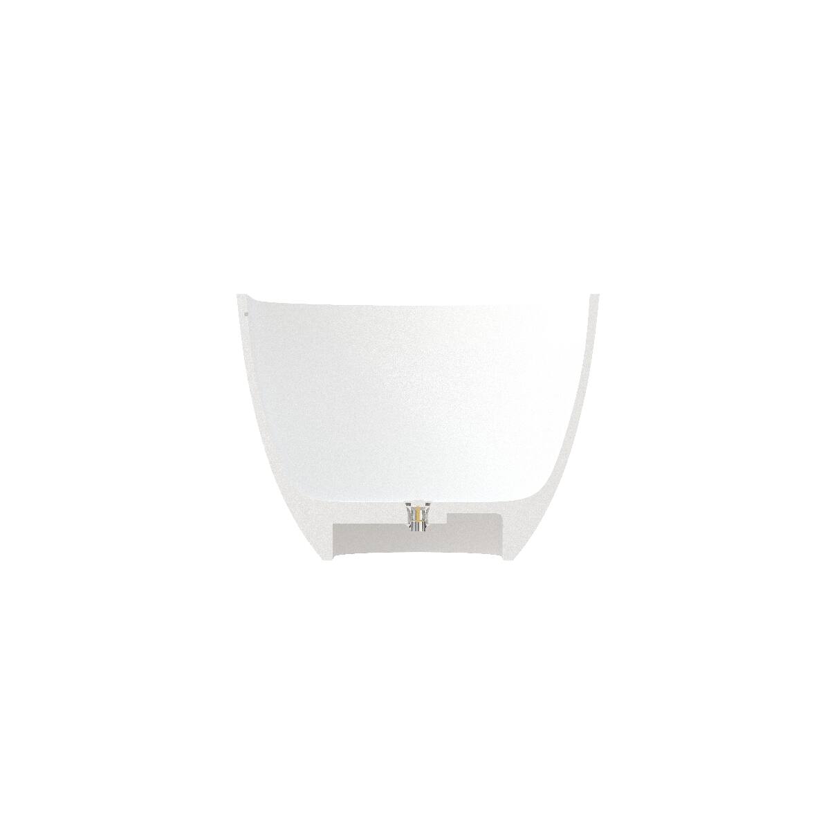 Loheer 59 Inch Solid Surface Freestanding Soaking Bathtub, Deep Soak ...