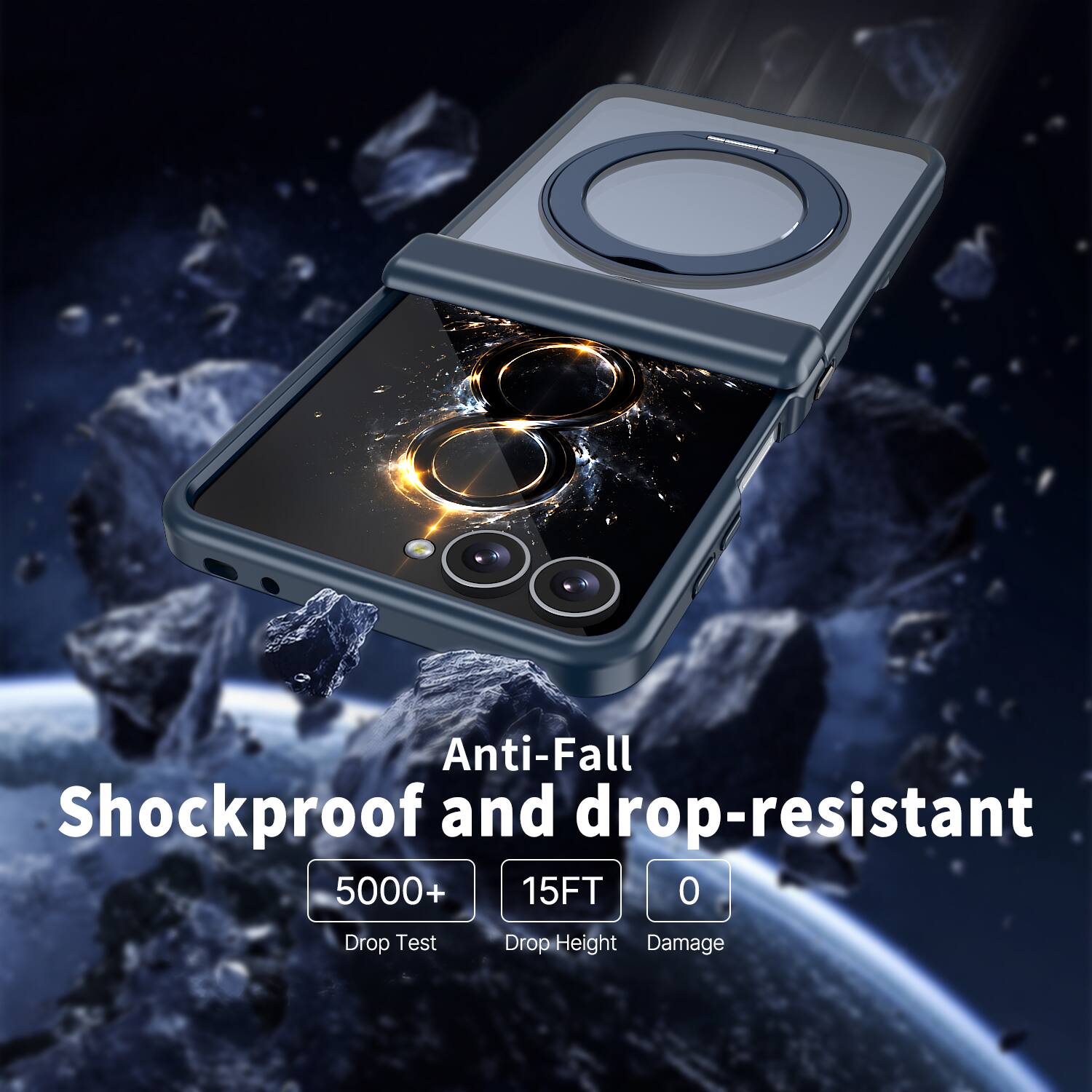 Dteck Magnetic Case for Samsung Galaxy Z Flip8 with Aluminum Stand ...
