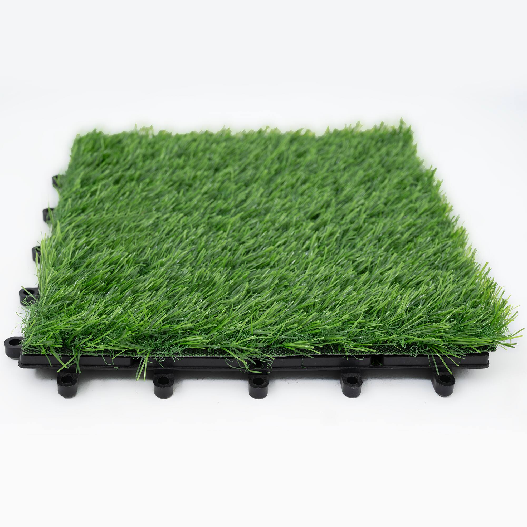 Alt View 5. Bliss Hammocks - Bliss Outdoors 12"x12" Artificial PP Grass Interlocking Tiles, Green, Set of 30 - Green.