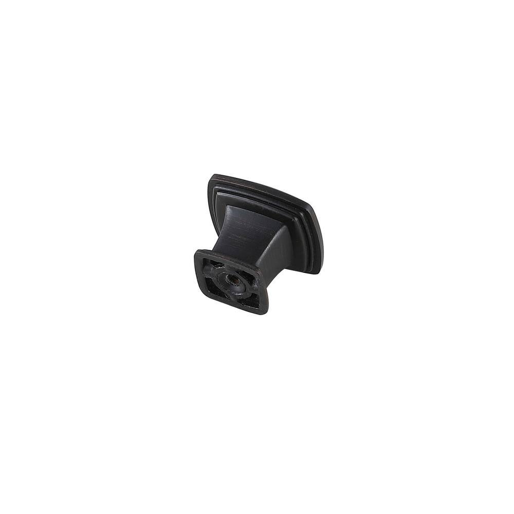 Left. Elegant Decor - Marcel 1.2" Oil-rubbed Bronze Square Knob Multipack (Set of 10) - Oil-Rubbed Bronze.