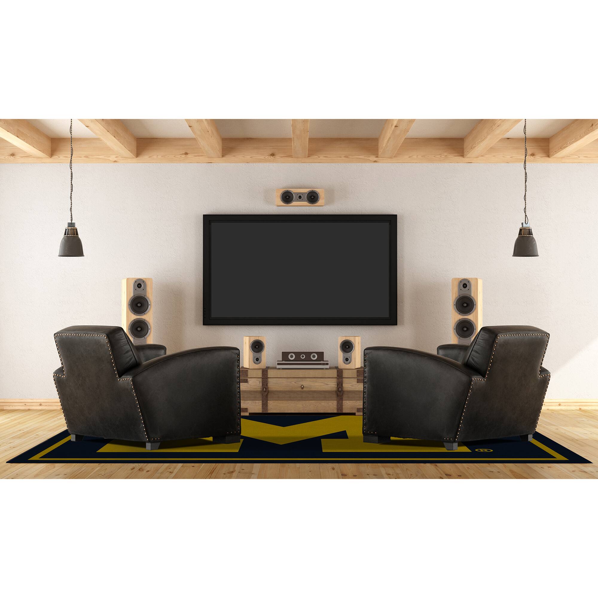 Alt View 1. Imperial - Michigan Wolverines 5'4'' x 7'8'' Spirit Rug - Black.