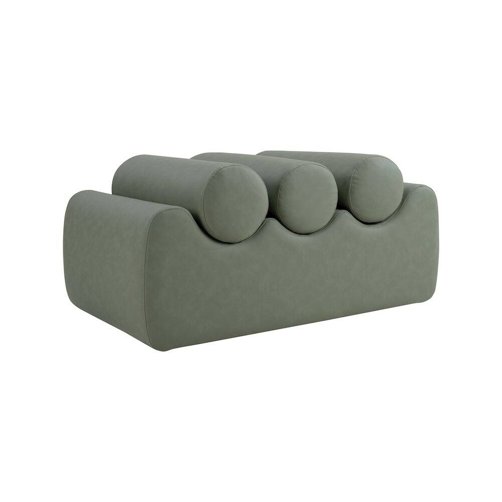 Alt View 4. Meridian Furniture - Rumble Green Vegan Leather Bench - Green.