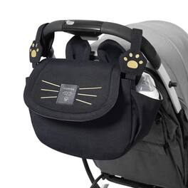 Kitcheniva - Kitty Paws Stroller Organizer Bag - Black