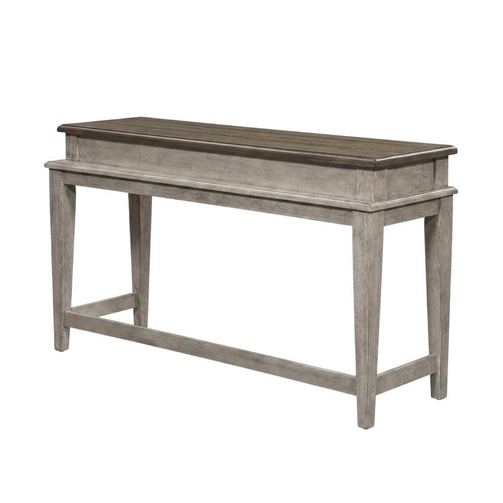 Front. Liberty Furniture Industries - Heartland Console Bar Table in Antique White w/ Tobacco Top - White.