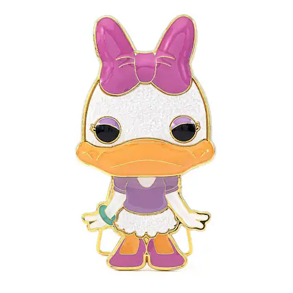 Front. Funko - Disney 3 Inch Funko POP Pin | Daisy Duck - Pink.