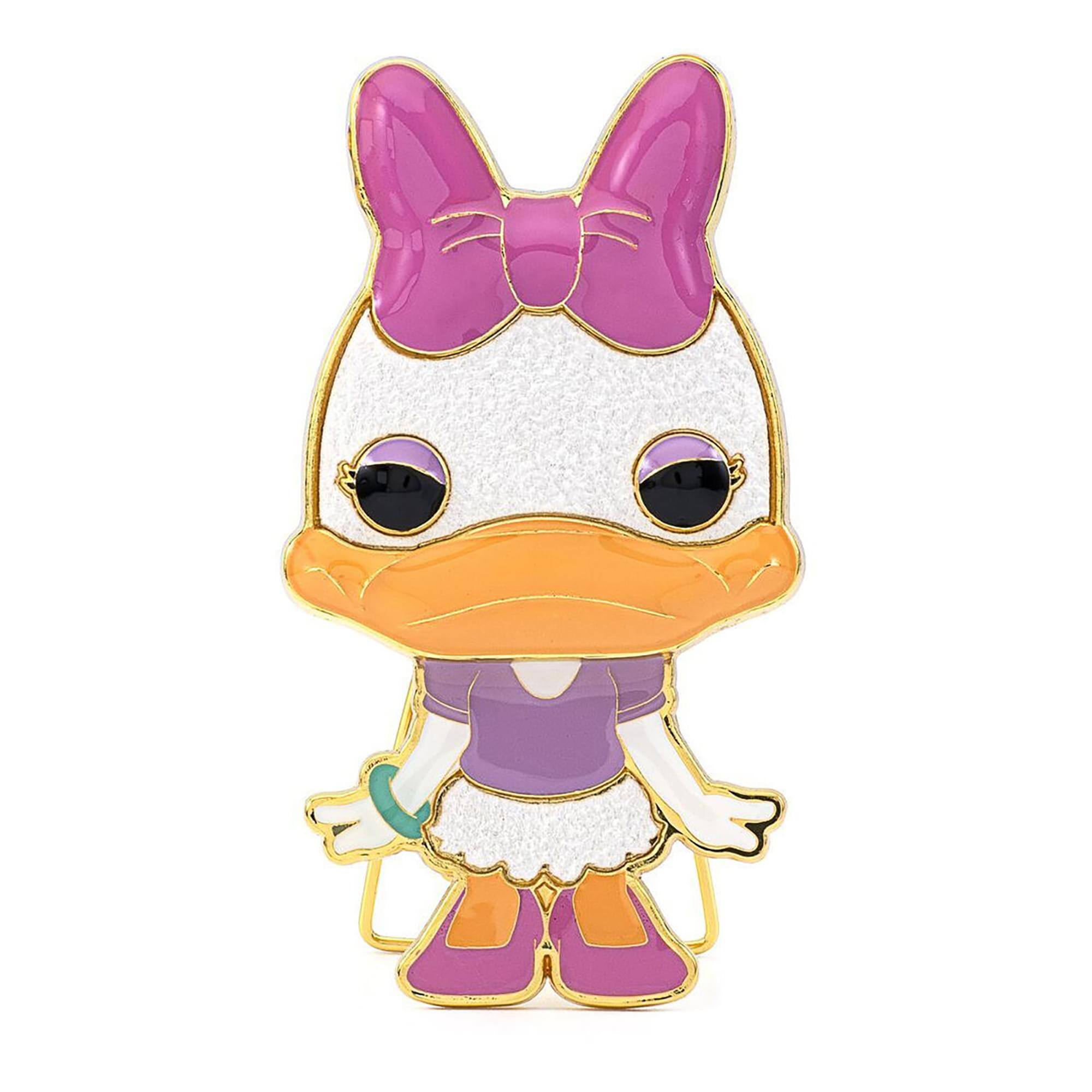 Front. Funko - Disney 3 Inch Funko POP Pin | Daisy Duck - Pink.