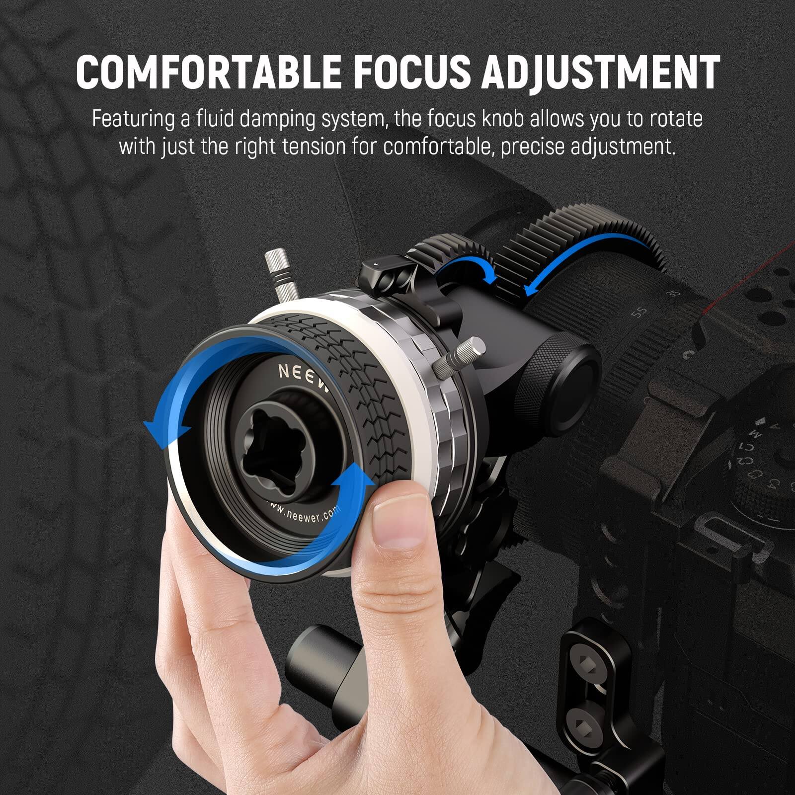 COMFORTABLE FOCUS ADJUSTMENT

Featuring a fluid damping system, the focus knob allows you to rotate with just the right tension for comfortable, precise adjustment.
