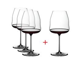 Riedel - Winewings Pinot Noir/Nebbiolo Wine Glass, Buy 3 Get 4 - Clear