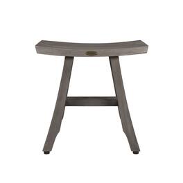 CoastalVogue - CoastalVogue® Satori® 18" Teak Wood Shower Bench Finish - Antique Gray