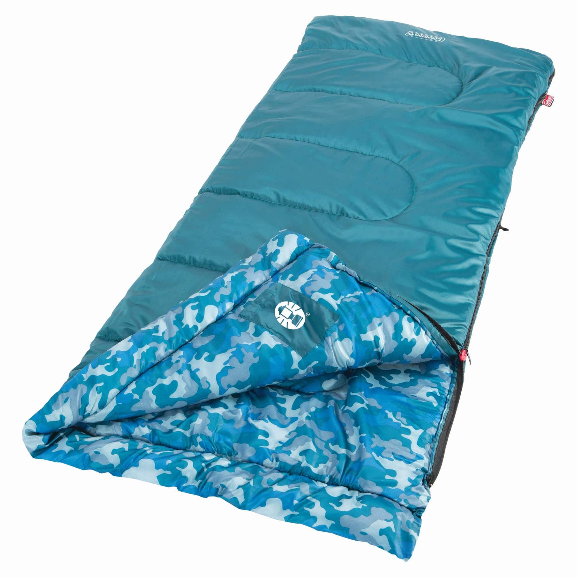 Coleman - Kids Camo 45 Degree Youth Sleeping Bag, Insulated Sleep Sack, Blue Camo - Camo Blue price history on PriceWatchPro