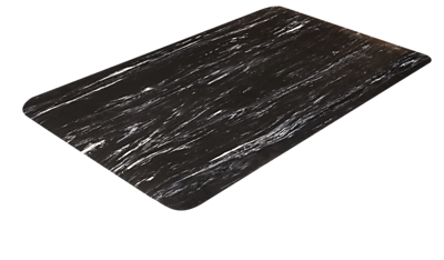 Crown Mats - Crown Cushion-Step Marbleized Rubber Anti-Fatigue Floor Mat, 36" x 72" - Black