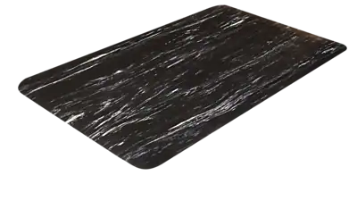 Front. Crown Mats - Crown Cushion-Step Marbleized Rubber Anti-Fatigue Floor Mat, 36" x 72" - Black.