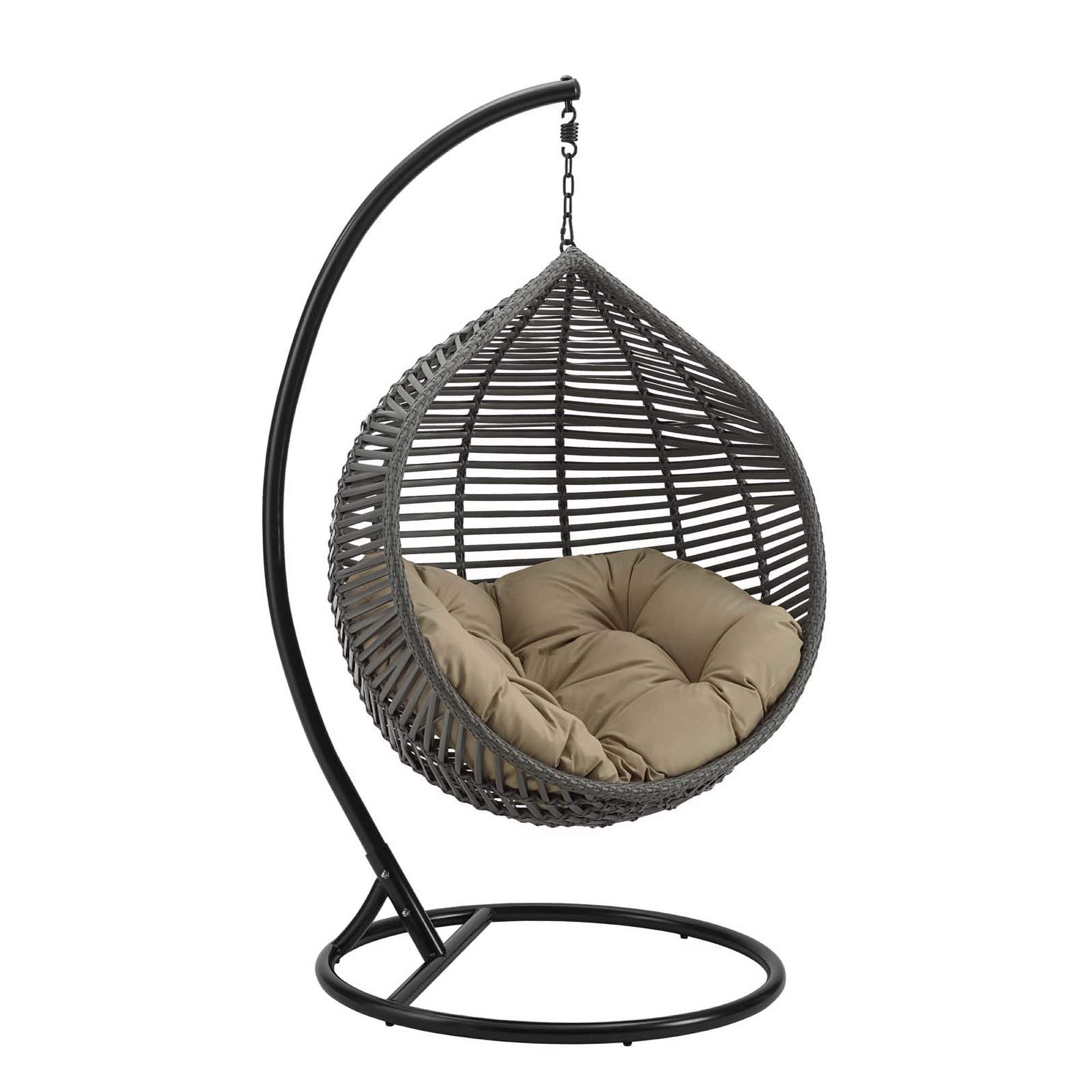 Garner Teardrop Outdoor Patio Swing Chair by Modway - Gray Mocha price history on PriceWatchPro