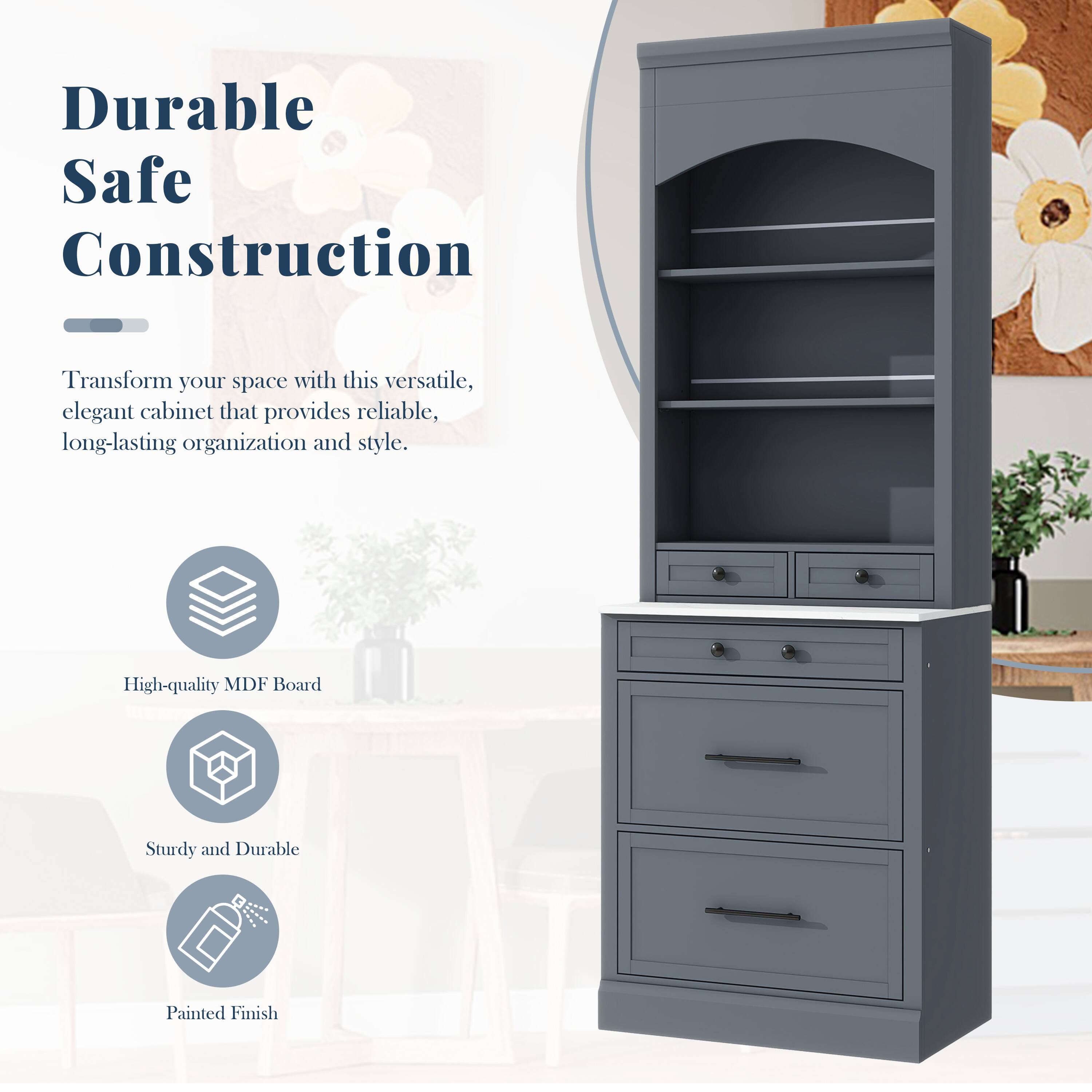 Durable Safe Construction

Transform your space with this versatile, elegant cabinet that provides reliable, long-lasting organization and style.

- High-quality MDF Board
- Sturdy and Durable
- Painted Finish