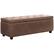 Left. Simpli Home - Hamilton Storage Ottoman - Distressed Umber Brown.
