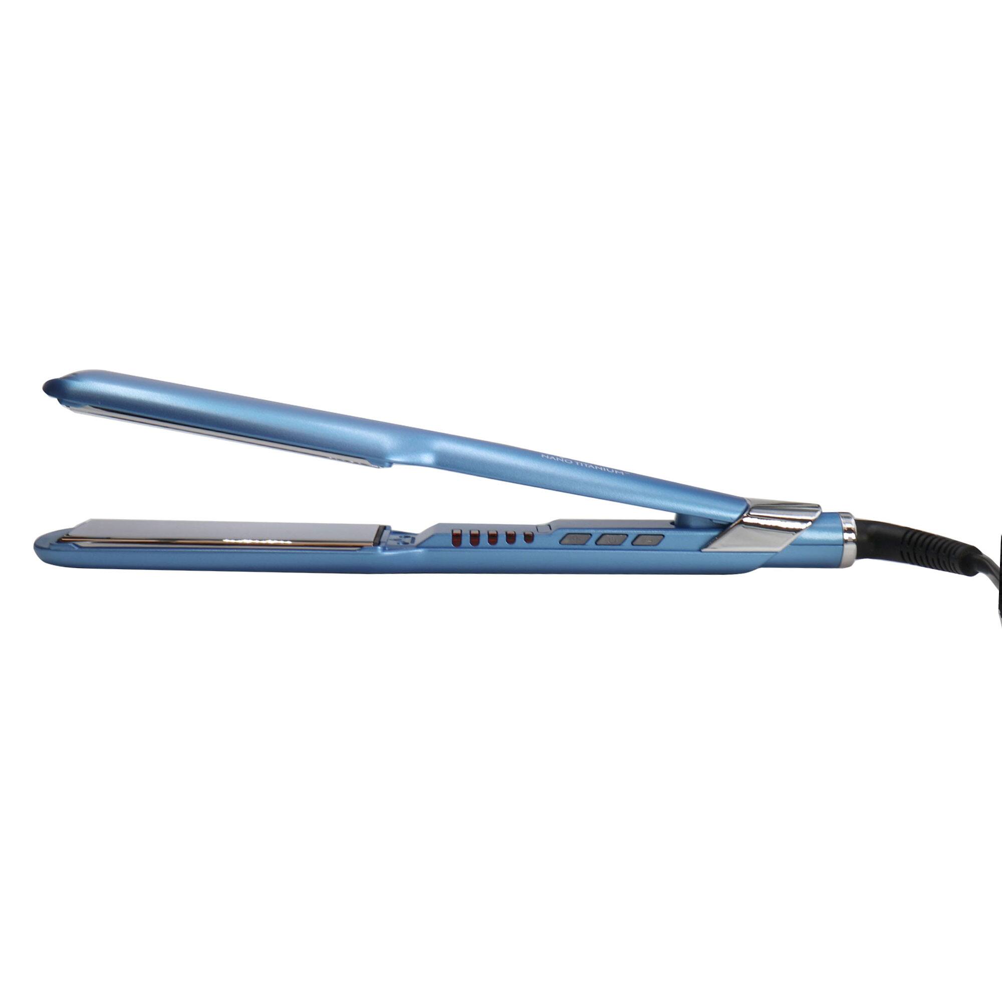 Angle. Babyliss - BaByliss Pro Nano Titanium 1½" Ultra-Sleek Hair Straightener, Flat Iron - Blue.
