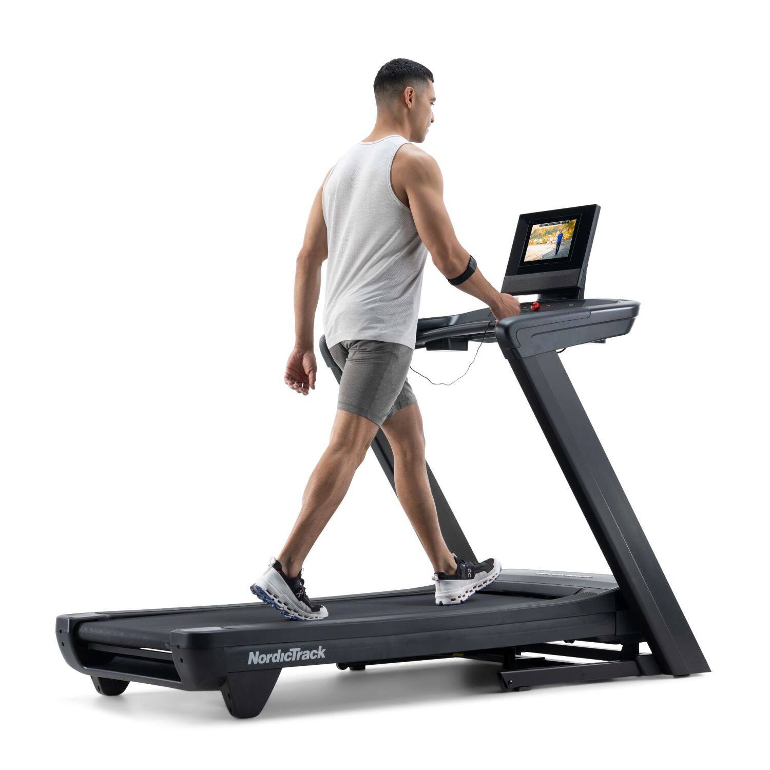 Alt View 4. NordicTrack - NordicTrack Commercial 1250 Treadmill with 10" Tilting Touchscreen - Black.