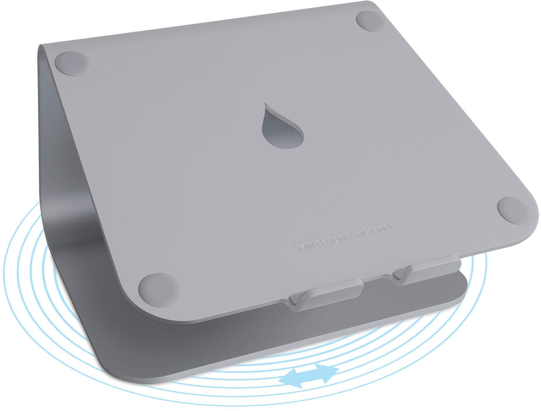 Rain Design - mStand360 Laptop Stand w/ Swivel Base - Space Gray - Front_Zoom