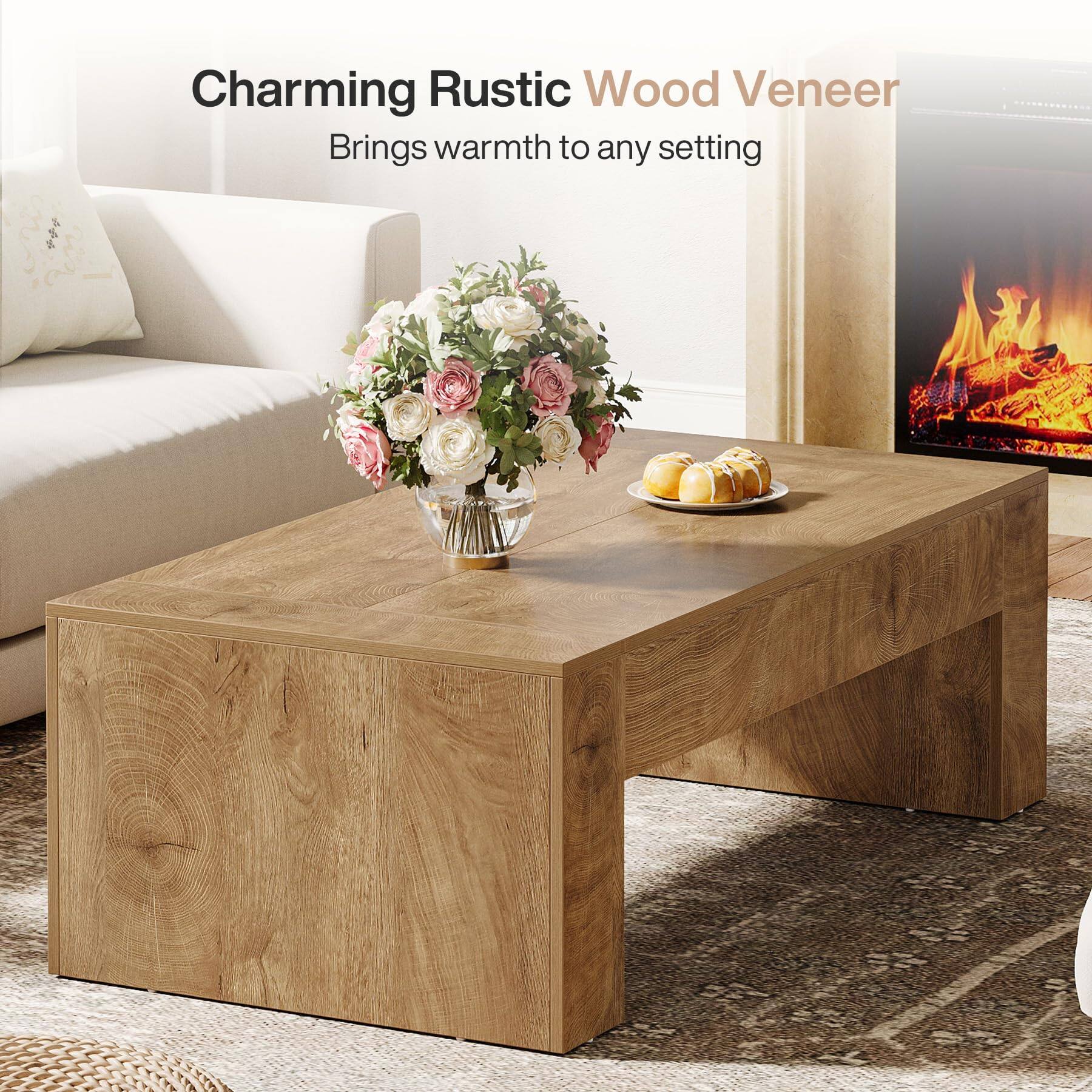 Charming Rustic Wood Veneer  
Brings warmth to any setting