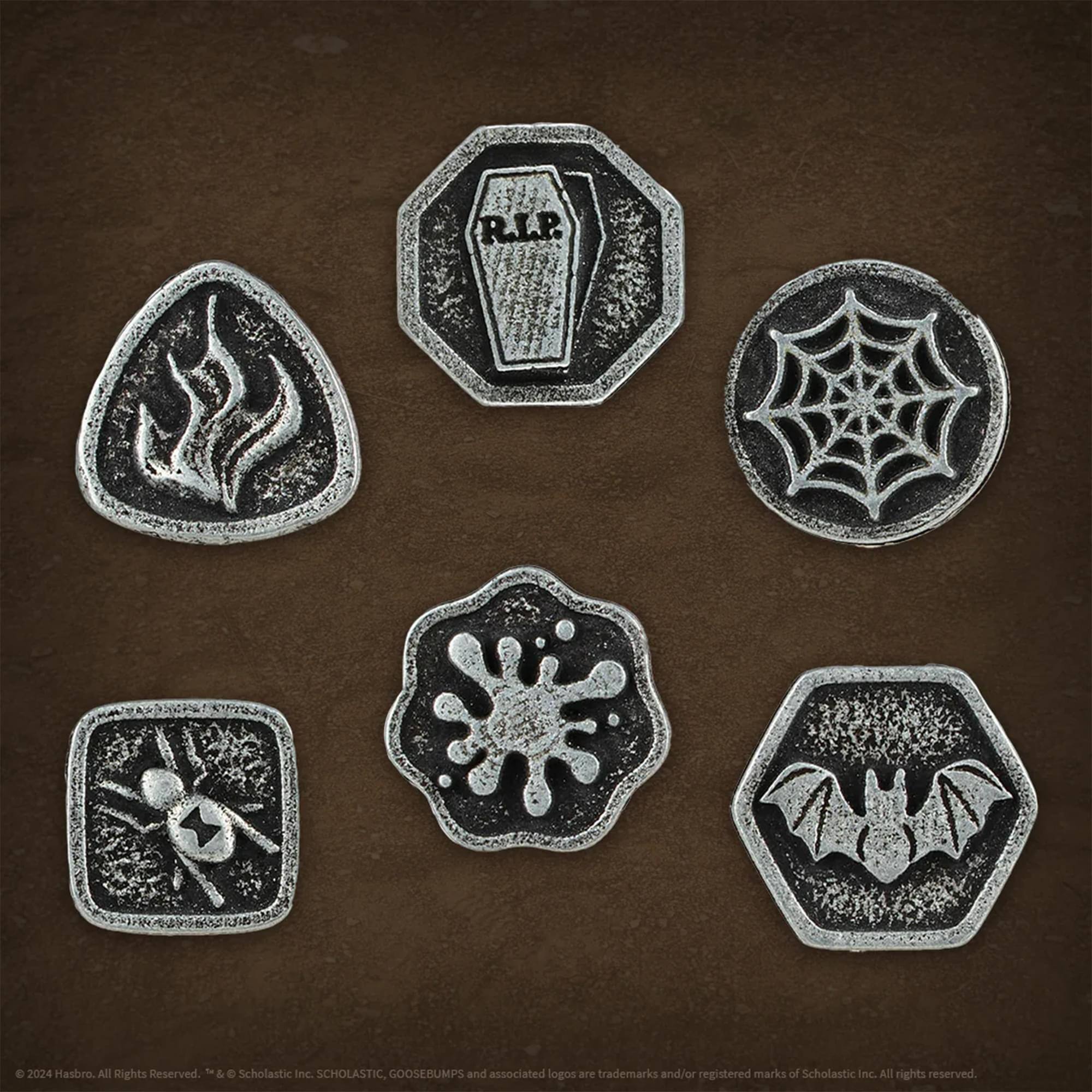 R.L.P. 2024 Hasbro. All Rights Reserved.  
Scholastic Inc. SCHOLASTIC GOOSEBUMPS and associated logos are trademarks and/or registered marks of Scholastic Inc. All rights reserved.