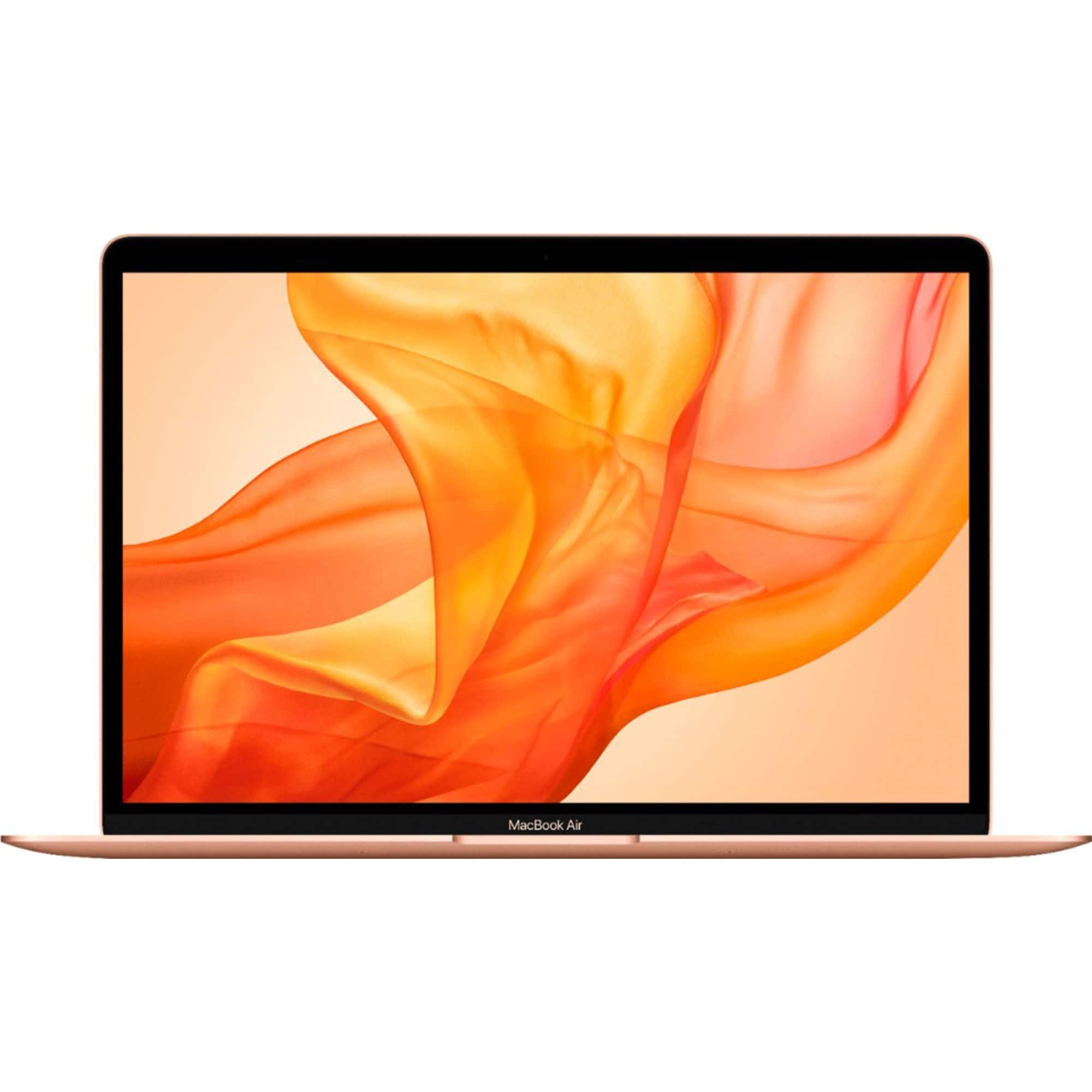 Front. Apple - Apple MacBook Air 13.3" Certified Refurbished 2560x1600 - Intel Core i3 Touch ID with 8GB Memory - 256GB SSD - Gold.