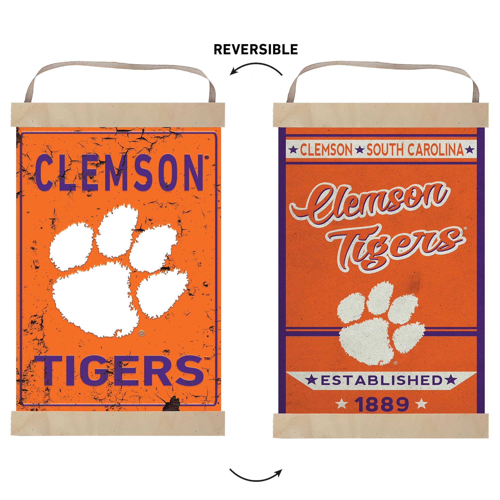 REVERSIBLE  
CLEMSON SOUTH CAROLINA  
CLEMSON Tigers  
TIGERS  
ESTABLISHED 1889