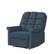 Left Zoom. ProLounger - Cooper Tufted Back Extra Large Low-Pile Velour Wall Hugger Reclining Chair - Medium Blue.