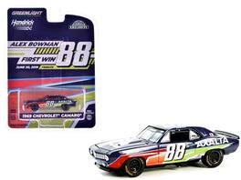 Greenlight - 1969 Chevrolet Camaro #88 "Alex Bowman First Win Tribute" "Hobby Exclusive" Series 1/64 - Dark Blue with Graphics