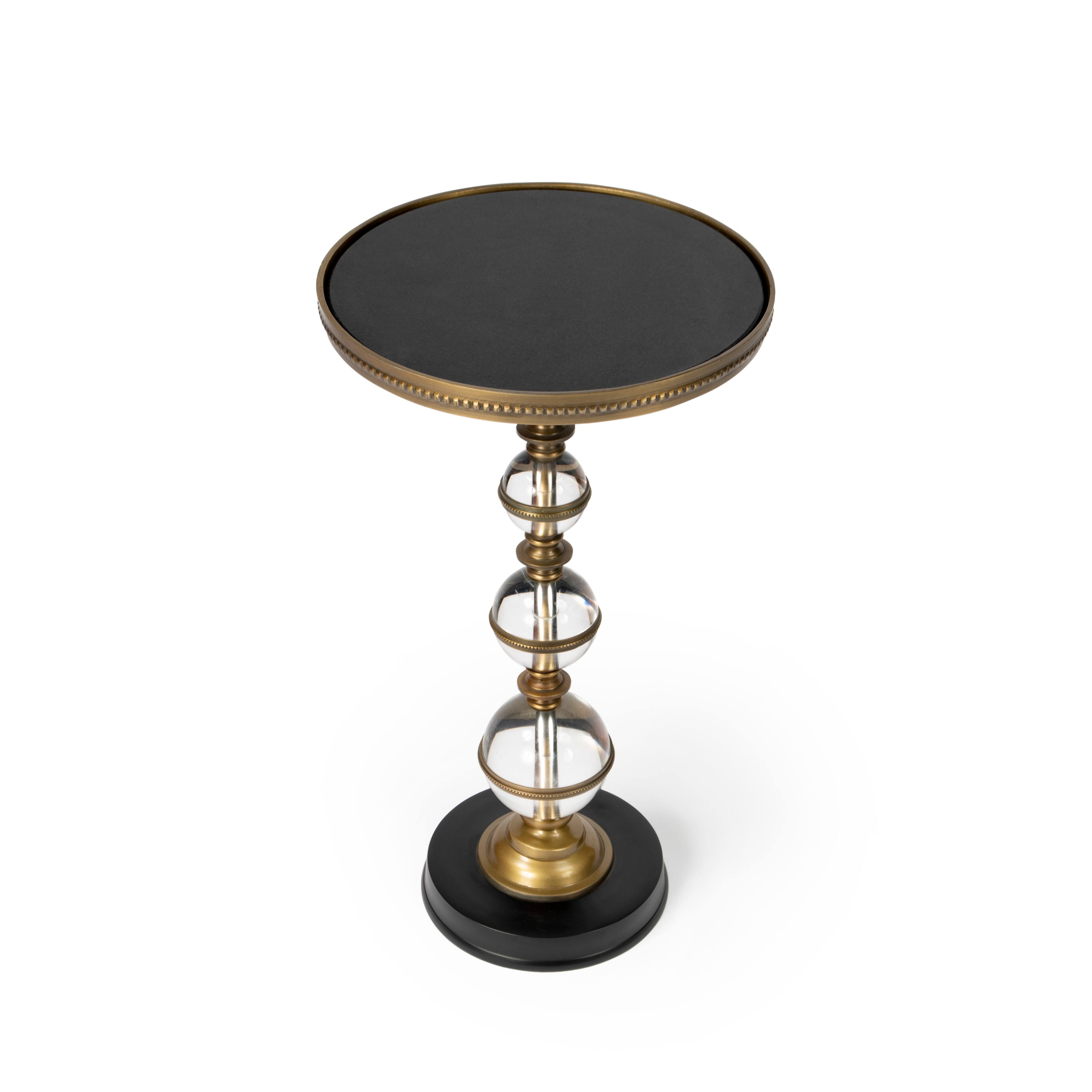 Butler Specialty Forella 12 in. W Round Granite, Acrylic and Iron ...