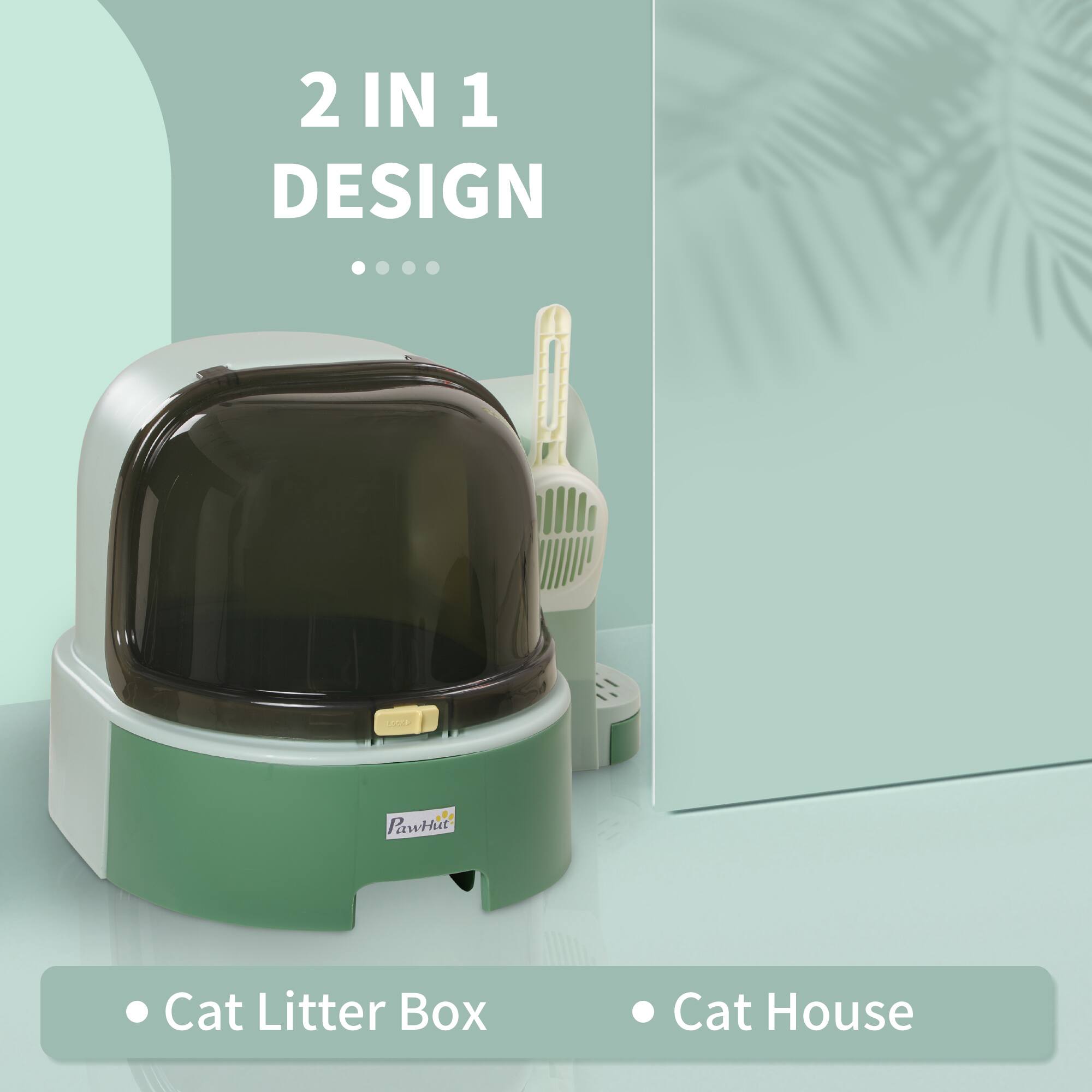 2 IN 1 DESIGN

- Cat Litter Box
- Cat House