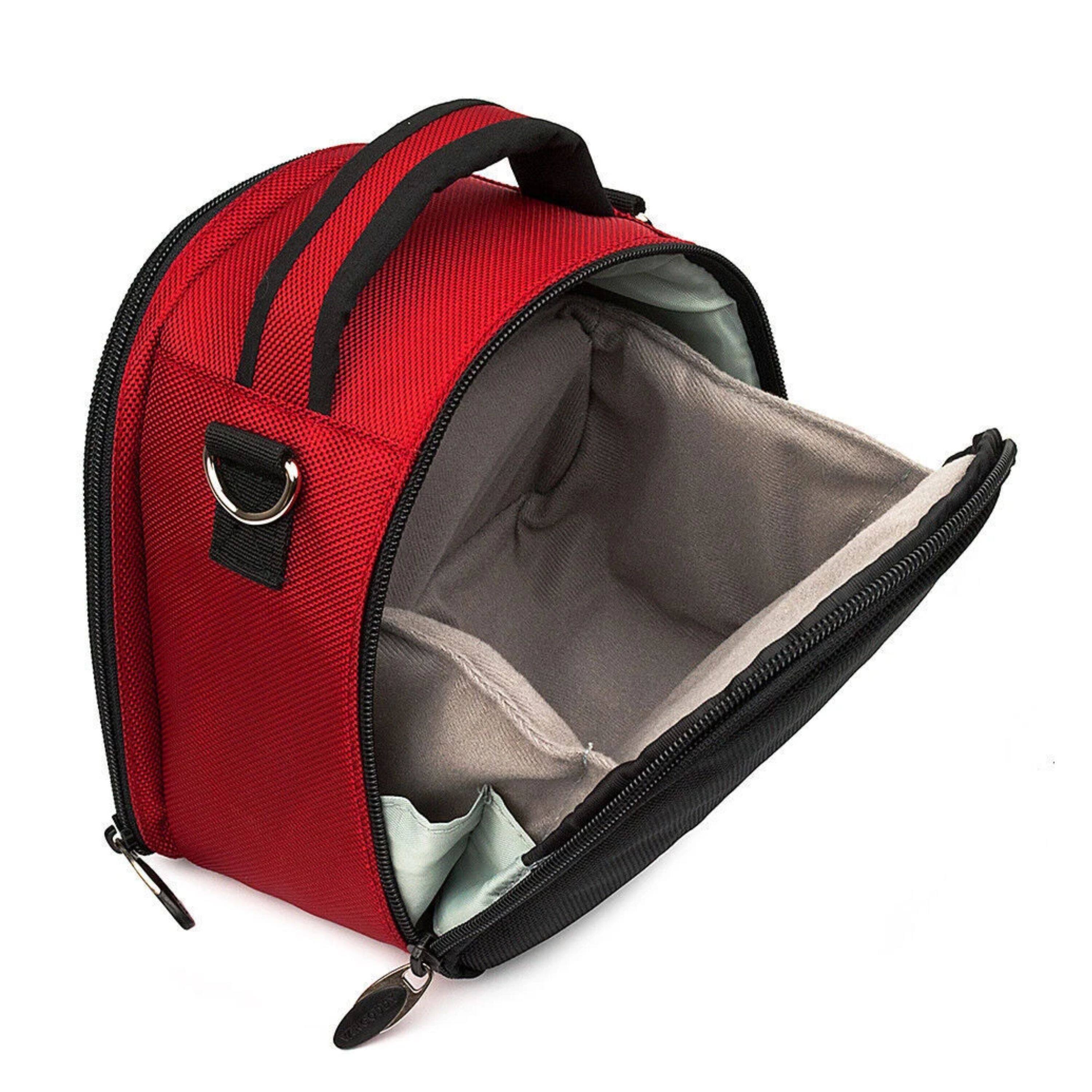 Alt View 1. Kitcheniva - Small DSLR Camera Shoulder Bag Case For Canon EOS Rebel Red - Red.