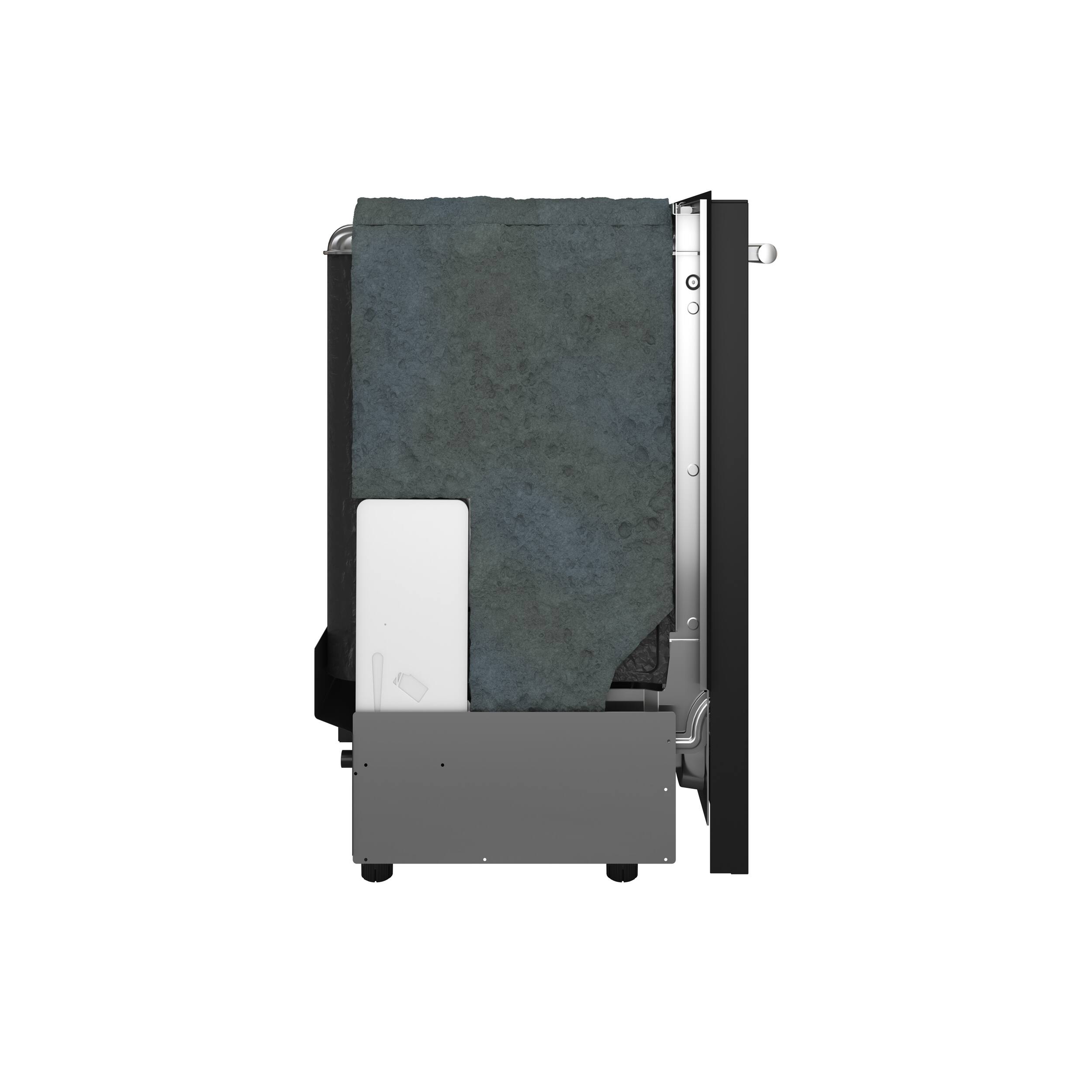 Left. Forno Appliances - Pozzo 24" Top Control Built-In Stainless Steel Tub Dishwasher with 3rd Rack and 49dBA. - Black.