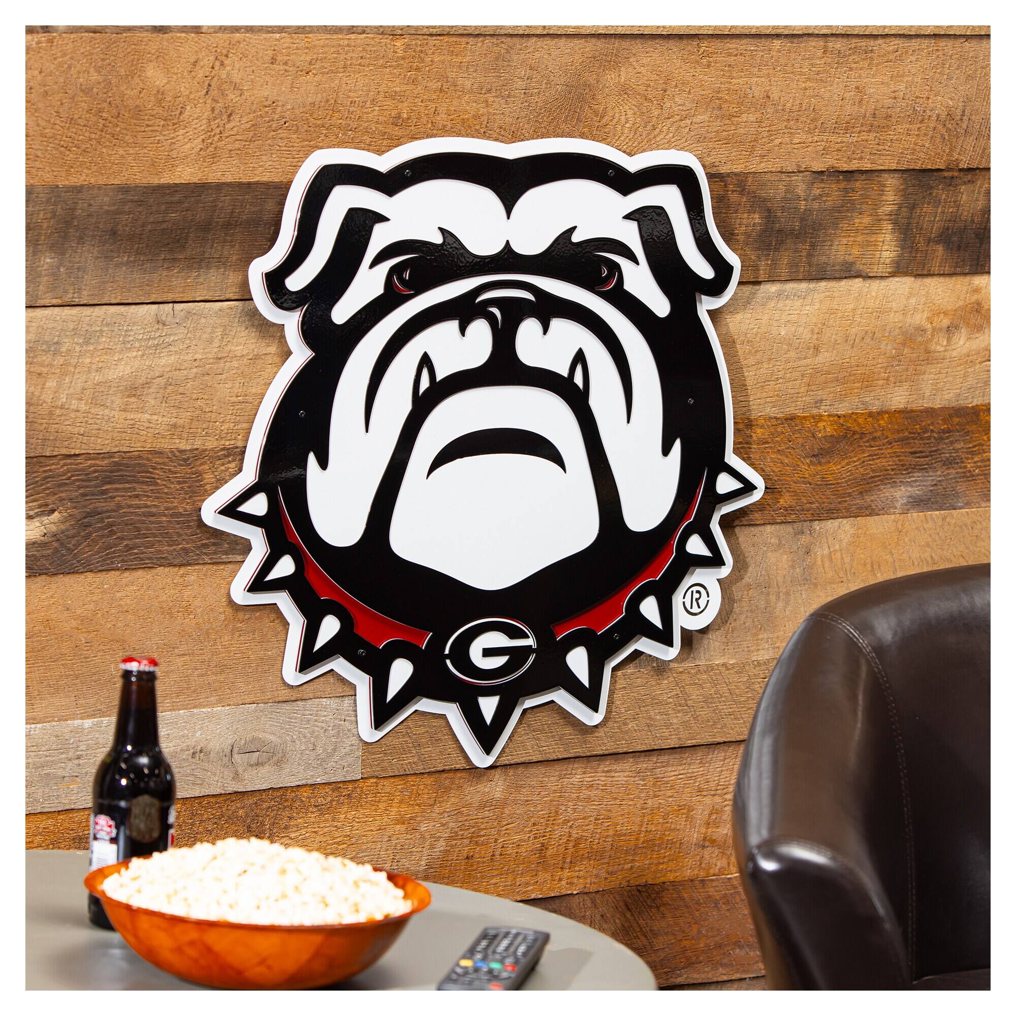 Alt View 1. Evergreen Enterprises - Georgia Bulldogs 23" Layered Metal Wall Art Sign - Multicolor.