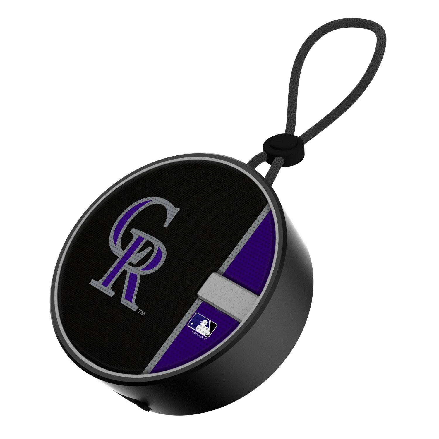 Front. Keyscaper - Colorado Rockies Logo Waterproof Bluetooth Speaker - Multicolor.