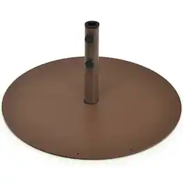 Mondawe - 29.5 Inch Outdoor Steel Umbrella Base Stand for Backyard and Poolside - Brown