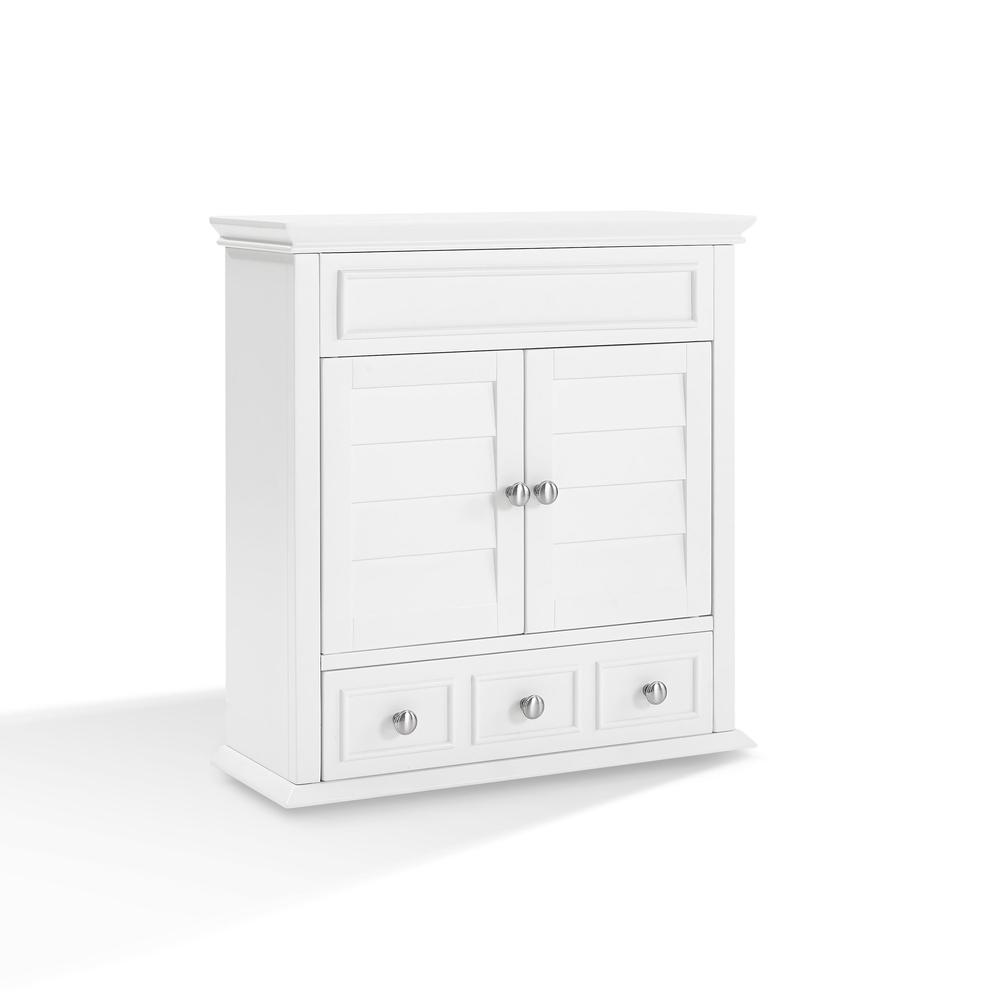 Angle. Crosley Furniture - Lydia Wall Mounted Storage Cabinet - White.