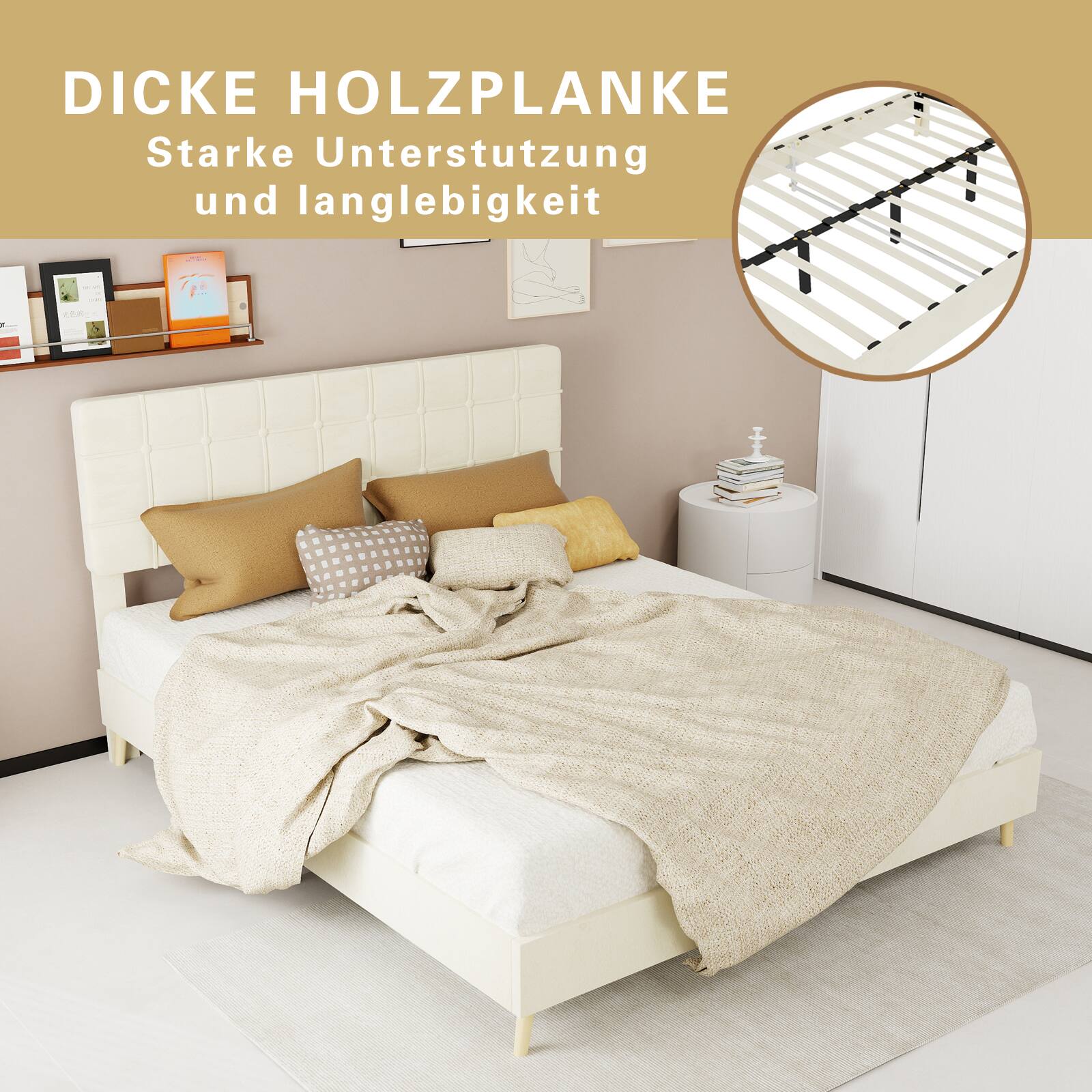 DICKE HOLZPLANKE  
Starke Unterstützung und Langlebigkeit