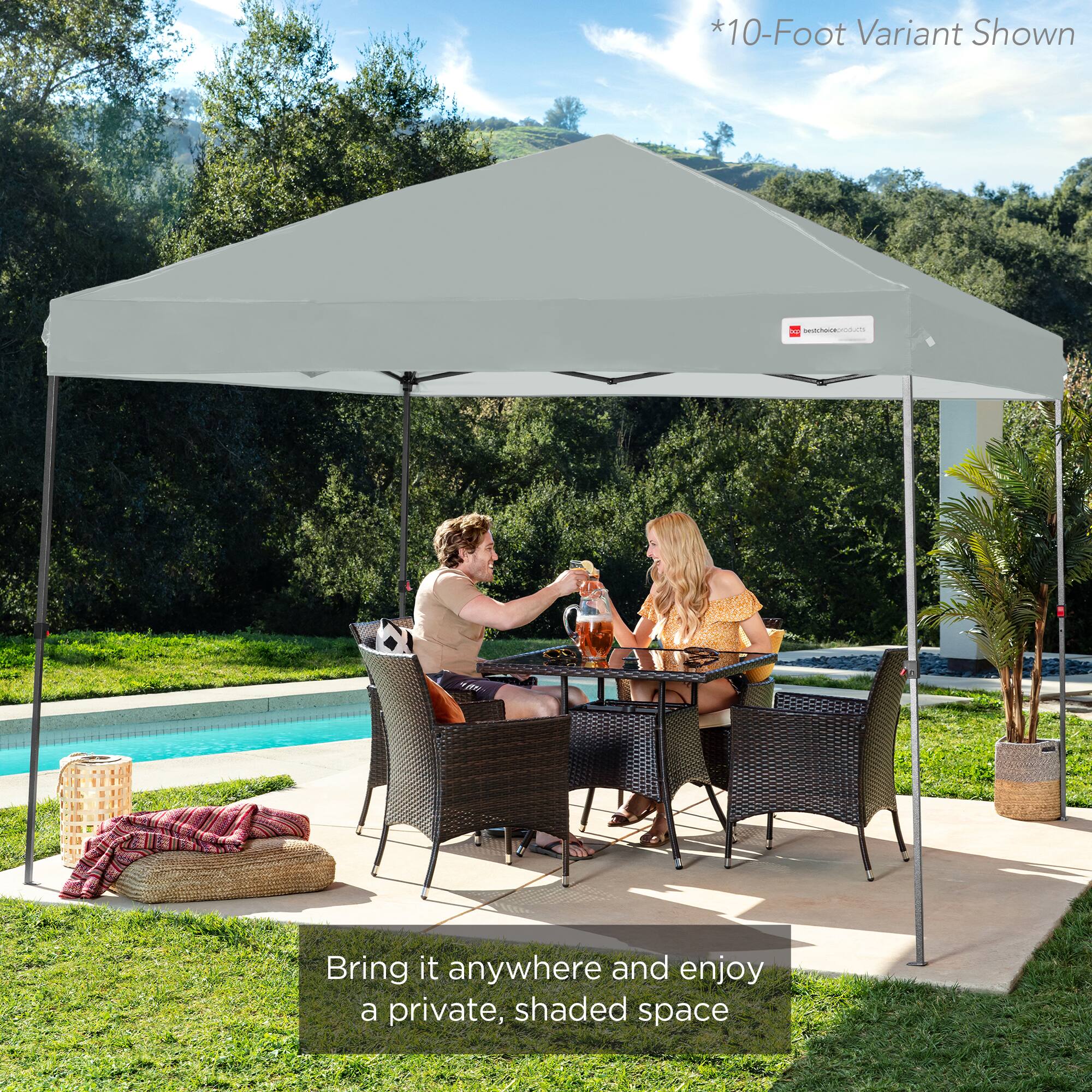 *10-Foot Variant Shown

Bring it anywhere and enjoy a private, shaded space