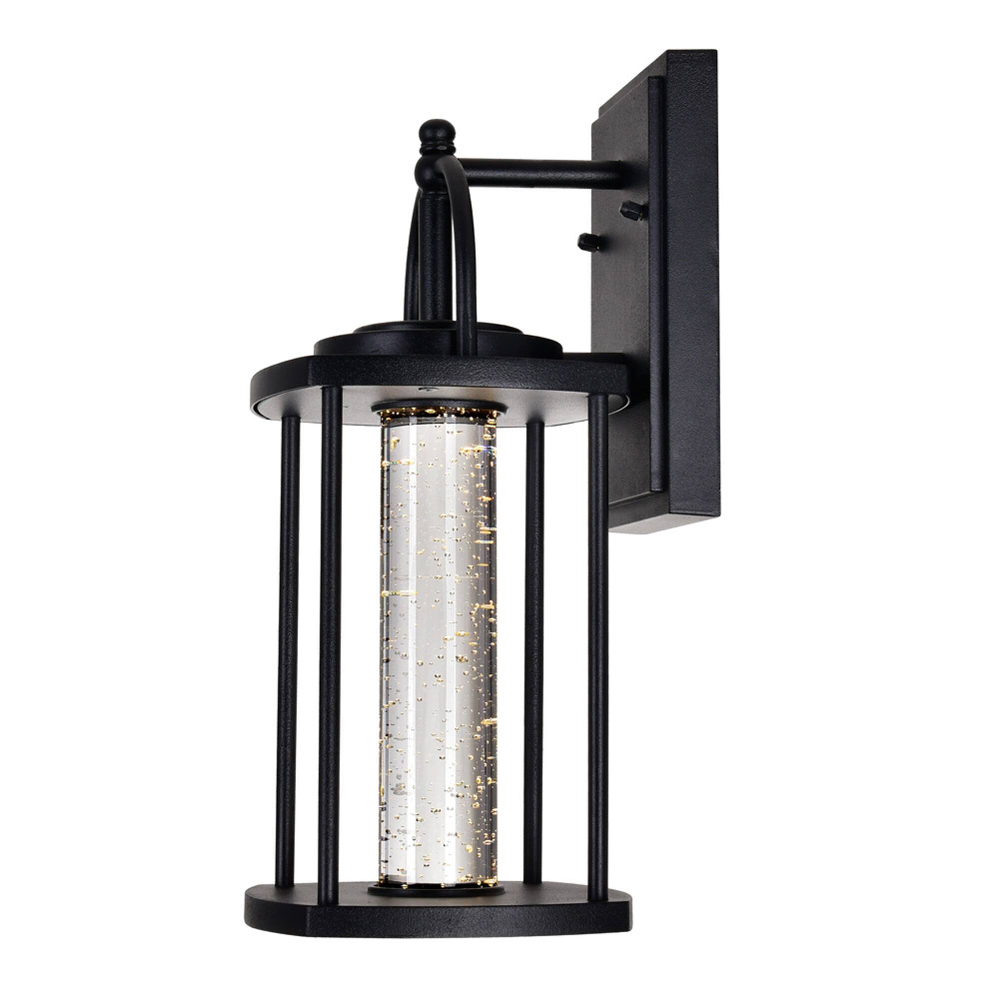 Back. CWI Lighting - Greenwood LED Outdoor Black Wall Lantern - Black.